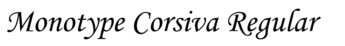 Monotype Corsiva Regular